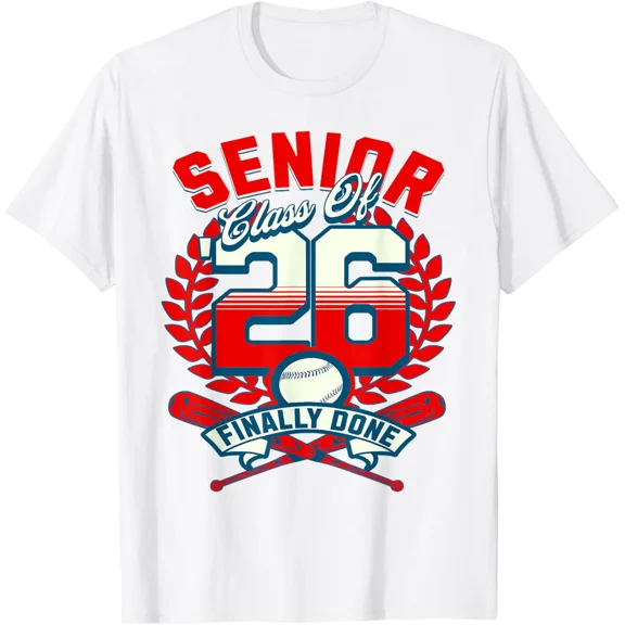 Senior Class 2026 Graduation 2026 School Baseball Player T-Shirt All Size S-5XL