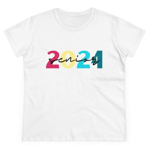 Senior Class of 2024 Women's Cotton Tee Retro 2024 Seniors Graduation Gift
