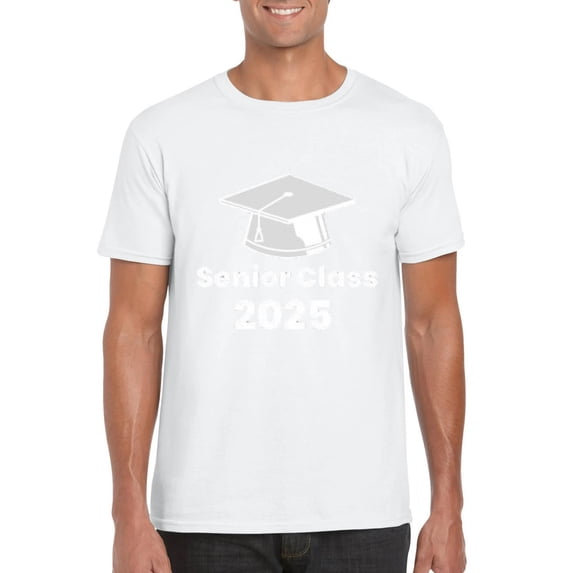Senior Class of 2025 Clean Design High School Graduate Graphic T-Shirt, for men & women, up to size 5XL