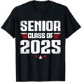 thumbnail image 1 of t-shirt Senior Class of 2025 Graduation Men Women Senior 2025 T-ShirtMen and women can wear, black T-shirts, gifts. Age: M,L，XL 2XL, 3XL, 4XL, 1 of 4