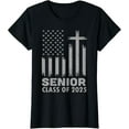 thumbnail image 1 of Senior Class of 2025 USA Flag Cross Christian Graduation T-Shirt, 1 of 6