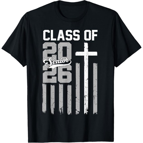 Senior Class of 2026 Christian American Flag 2026 Graduation T-Shirt Tshirt All Size S-5XL