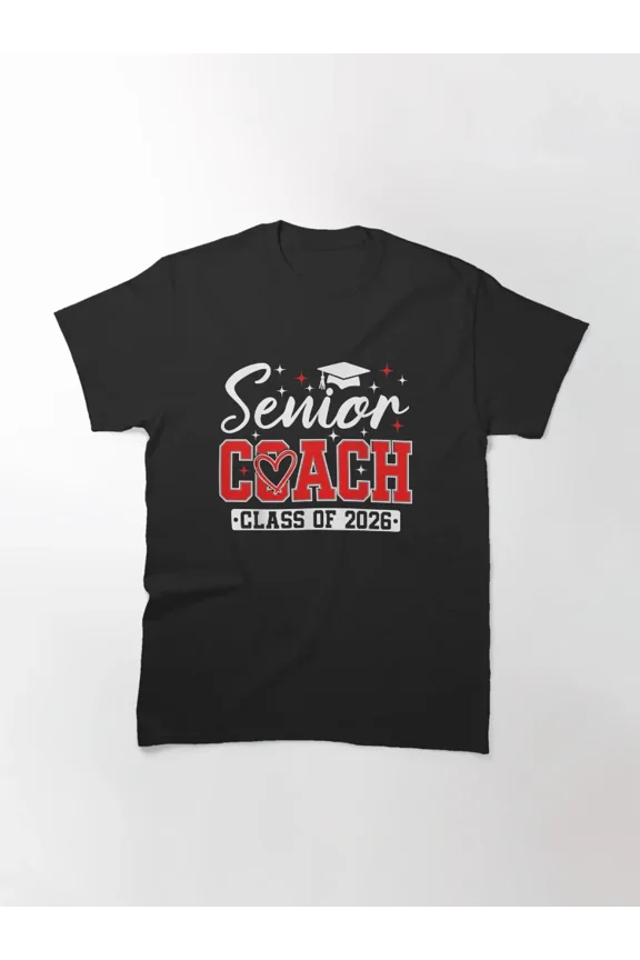 Senior Coach Class of 2026 Graduation Day Graduate Mentor Style Unisex T-Shirt, S-5XL