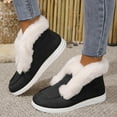 thumbnail image 1 of Senior Comfy Winter Ankle Boots Women, Ladies Sherpa Fuzzy Warm And Comfortable Casual Snow Boots for Women (Black,40), 1 of 8