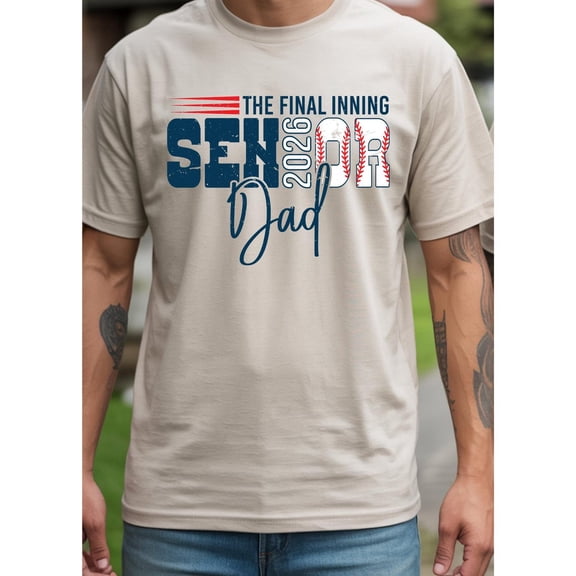 Senior Dad Baseball Graduation Sports Final Inning Tshirt T-Shirt