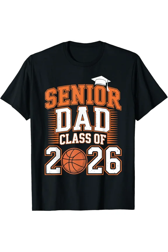 Senior Dad Class Graduate Basketball Graduation Graphic T-Shirt