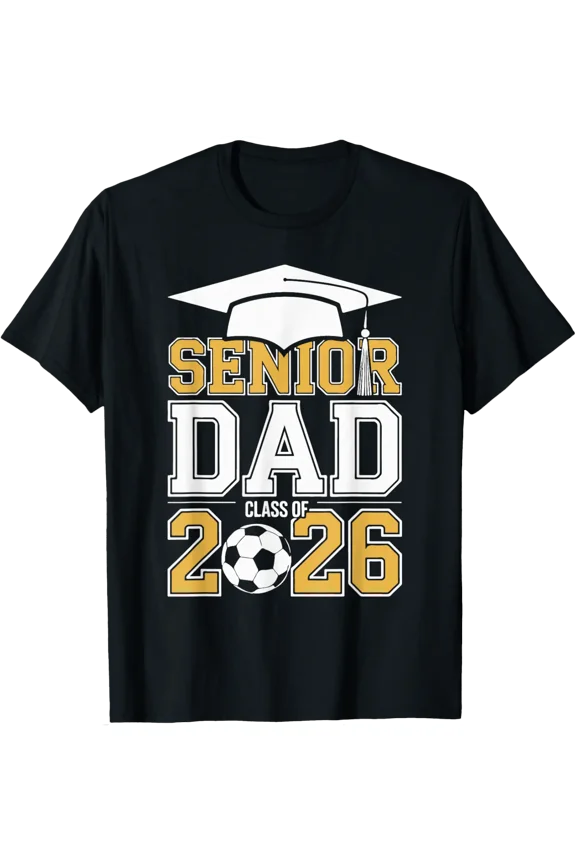 Senior Dad Class Graduate Soccer Graduation Graphic T-Shirt