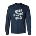thumbnail image 1 of Senior Discount Please Sarcastic Novelty Gift Idea Adult Humor Funny Men's Long Sleeve Shirts, 1 of 3