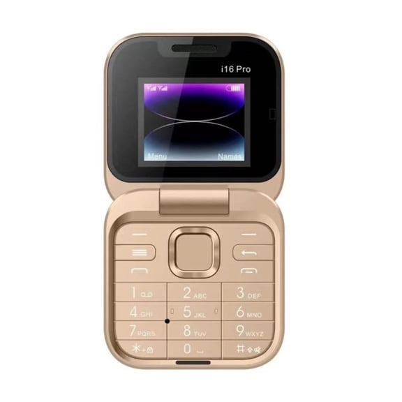 Senior Flip Phone Dual SIM Large Buttons 2.4in 1.3MP Camera 1400mAh LED Flashlight GSM Unlocked Elder Backup Travel Mini Mobile