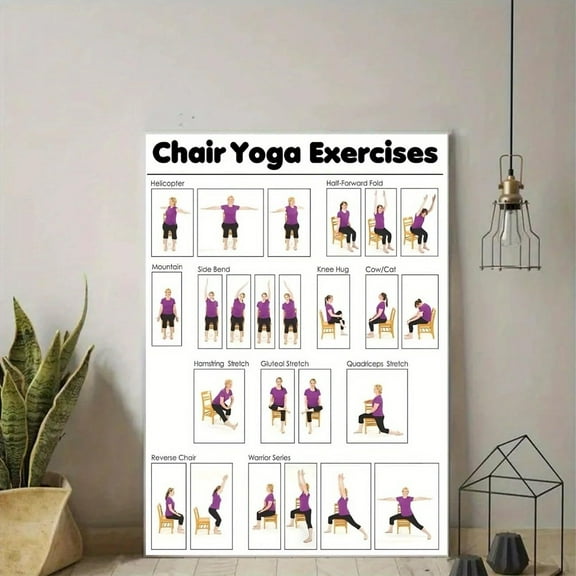 Senior-Friendly Chair Yoga Practice Poster
