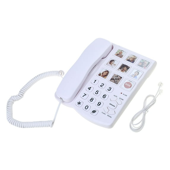 Senior Friendly Landline Phone With Large Keypad Hands Freely Calling and Wall Mount Option Fixed TELEPHONE