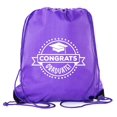 thumbnail image 1 of Senior Graduation Drawstring Backpacks Personalized Party Favor Cinch Bags - Congrats Graduate, 1 of 2