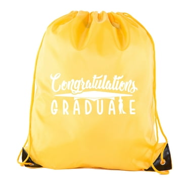 Senior Graduation Drawstring Backpacks Personalized Party Favor Cinch Bags - Congratulation