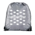 thumbnail image 1 of Senior Graduation Drawstring Backpacks Personalized Party Favor Cinch Bags - Grad Hat Grid, 1 of 2