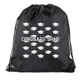 thumbnail image 1 of Senior Graduation Drawstring Backpacks Personalized Party Favor Cinch Bags - Grad Hat Grid, 1 of 2