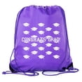 thumbnail image 1 of Senior Graduation Drawstring Backpacks Personalized Party Favor Cinch Bags - Grad Hat Grid, 1 of 2