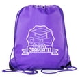 thumbnail image 1 of Senior Graduation Drawstring Backpacks Personalized Party Favor Cinch Bags - Hat & Diploma, 1 of 2