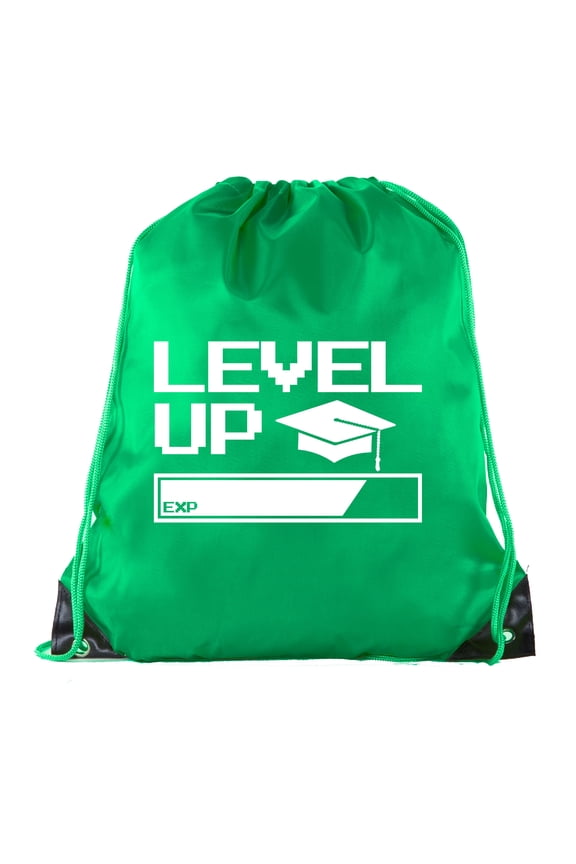 Senior Graduation Drawstring Backpacks Personalized Party Favor Cinch Bags - Level Up Bar