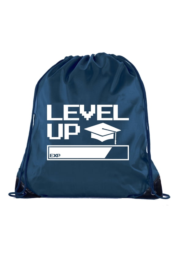 Senior Graduation Drawstring Backpacks Personalized Party Favor Cinch Bags - Level Up Bar