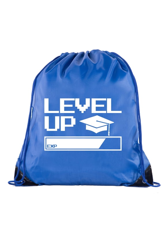 Senior Graduation Drawstring Backpacks Personalized Party Favor Cinch Bags - Level Up Bar