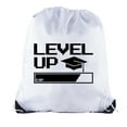 thumbnail image 1 of Senior Graduation Drawstring Backpacks Personalized Party Favor Cinch Bags - Level Up Bar, 1 of 2