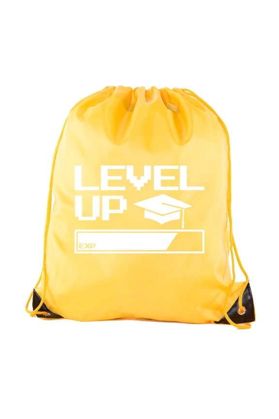Senior Graduation Drawstring Backpacks Personalized Party Favor Cinch Bags - Level Up Bar
