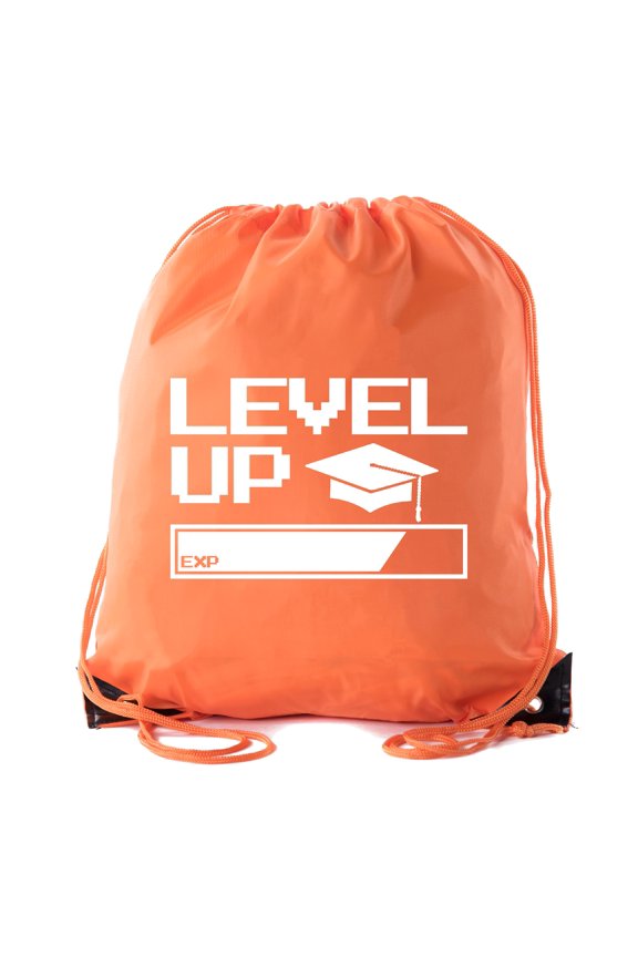 Senior Graduation Drawstring Backpacks Personalized Party Favor Cinch Bags - Level Up Bar