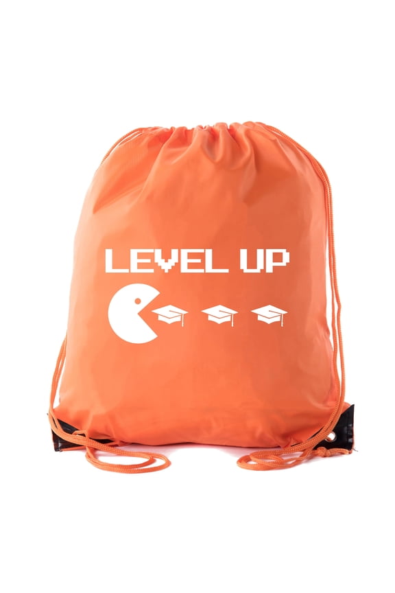 Senior Graduation Drawstring Backpacks Personalized Party Favor Cinch Bags - Level Up