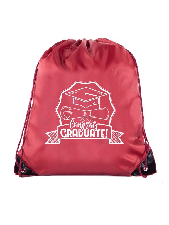 Senior Graduation Drawstring Backpacks Personalized Party Favor Cinch Bags - Level Up