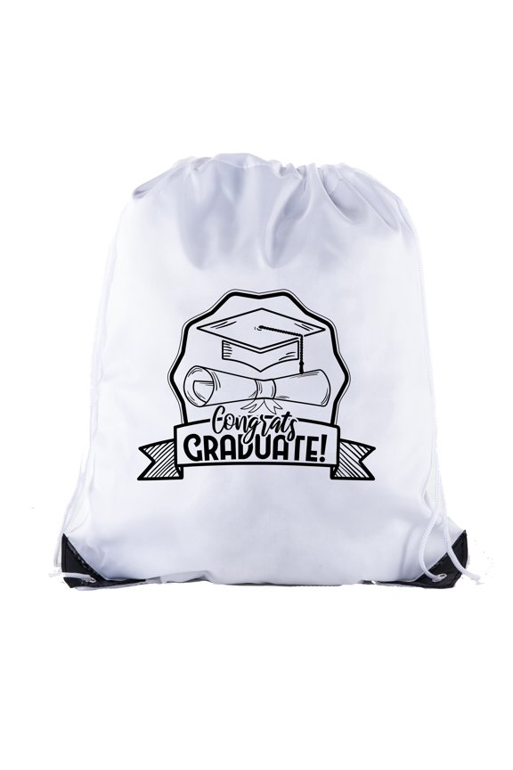 Senior Graduation Drawstring Backpacks Personalized Party Favor Cinch Bags - Level Up