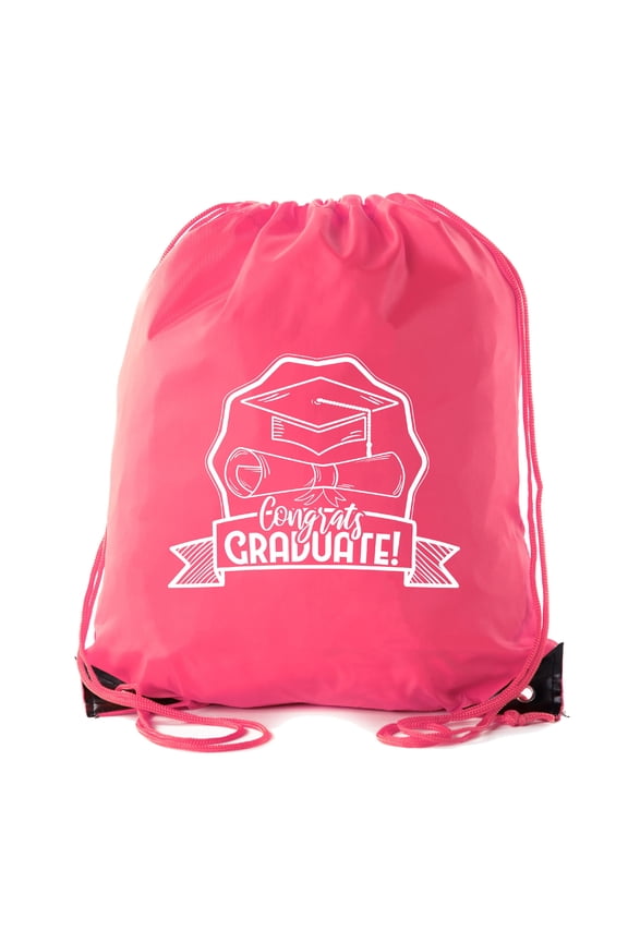 Senior Graduation Drawstring Backpacks Personalized Party Favor Cinch Bags - Level Up