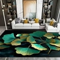 thumbnail image 1 of Senior Green Golden Rug Living Room Large Size Bedroom Carpet Household ration Non-slip Machine Washable Parlor Foot Mat, 1 of 5