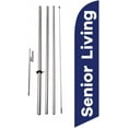 thumbnail image 1 of Senior Living Senior Community Advertising Feather Banner Swooper Flag Sign with Flag Pole Kit and Ground Stake, 1 of 4