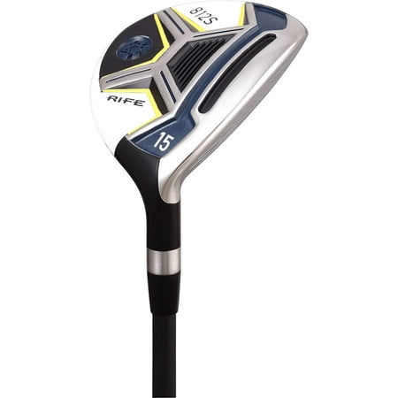 Senior Men's Rife 812s Offset 15 Wood Golf Club, Right Handed Senior Flex with Men's Senior Size Black Pro Velvet Grips