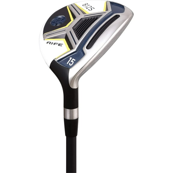 Senior Men's Rife 812s Offset 15 Wood Golf Club, Right Handed Senior Flex with Men's Senior Size Black Pro Velvet Grips