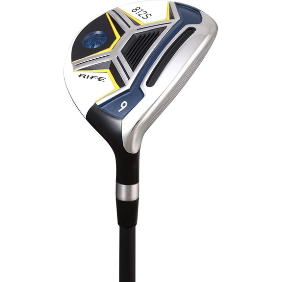 Senior Men's Rife 812s Offset 9 Wood Golf Club, Right Handed Senior Flex with Men's Senior Size Black Pro Velvet Grips