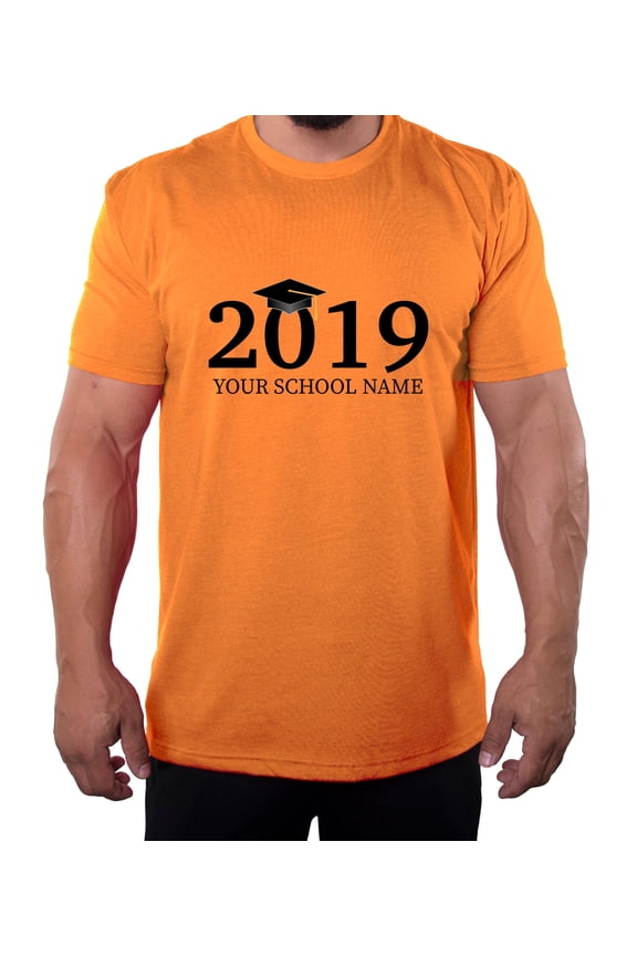 Senior Men's T-shirts, Class of 2019 Customized Shirts, Graduation T-shirts - Grad Cap