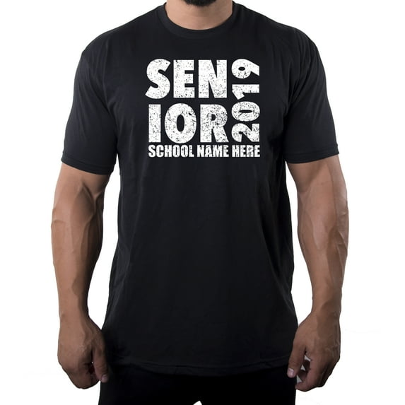 Senior Men's T-shirts, Class of 2019 Customized Shirts, Graduation T-shirts - Senior