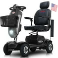 thumbnail image 1 of Senior Mobility Scooter, Outdoor Electric PoweGrey Mobility Scooter with The US Flag, 300W Motor Motorized Scooter with Pneumatic Tires, Cup Holder & USB Charging Port, 4.9 mph, Grey, SS1919, 1 of 12