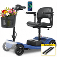thumbnail image 1 of Segmart Electric Mobility Scooter for Seniors, 4-Wheel Folding Scooter with 300W Powerful Motor, 300 lbs Capacity, Folding with Adjustable Wheelchair Ramp, Blue, 1 of 10