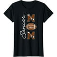 Senior Mom 2025 Football Mommy Class of 2025 Graduation Cotton TShirt