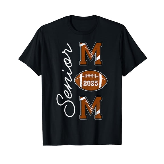 Senior Mom 2025 Football Mommy Class of 2025 Graduation T-Shirt