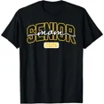 thumbnail image 1 of Senior Mom 2026 Graduation T-Shirt Class of 2026 Proud Mother Apparel Retro Varsity Style Graphic Tee Black, 1 of 6
