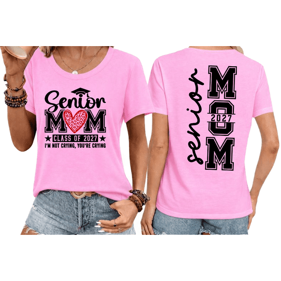 Senior Mom 2027 Shirt Class Of 2027 Basketball Mom Graduation Shirt