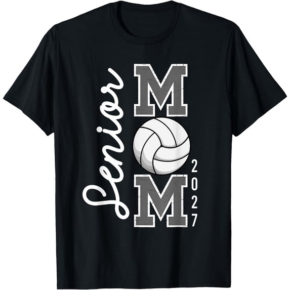 Senior Mom 2027 Volleyball Mommy Class of 2027 Graduation T-Shirt ...