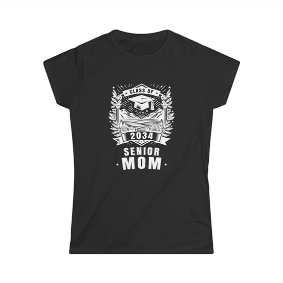 Senior Mom 34 Class of 2034 Back to School Graduation 2034 Womens T Shirt