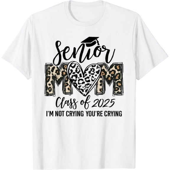 Senior Mom Class Of 2025 Senior Mama 2025 Graduation Leopard T-Shirt