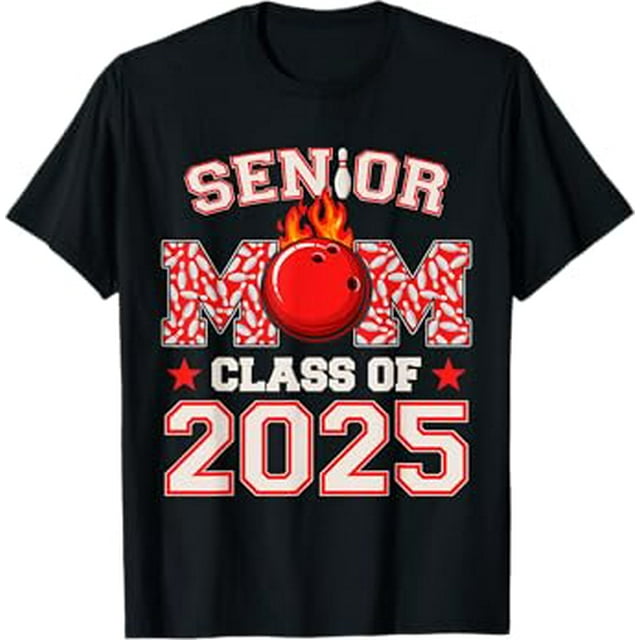 Senior Mom Class Of 2025 bowling Graduation Mama 2025 TShirt