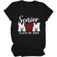 thumbnail image 1 of Senior Mom Class of 2024 T Shirt Cute Graphic Tees Shirts Womens Casual Short Sleeve Funny Tops, 1 of 4