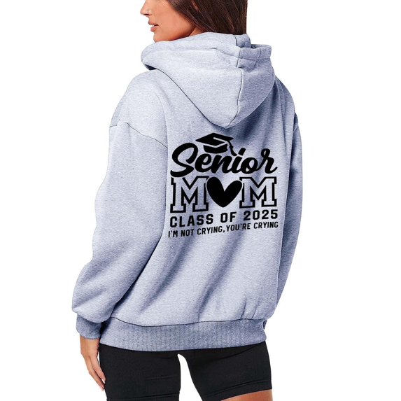 Senior Mom Class of 2025 Hoodie Comfortable, Stylish, and Warm Sweatshirt for Proud Mothers